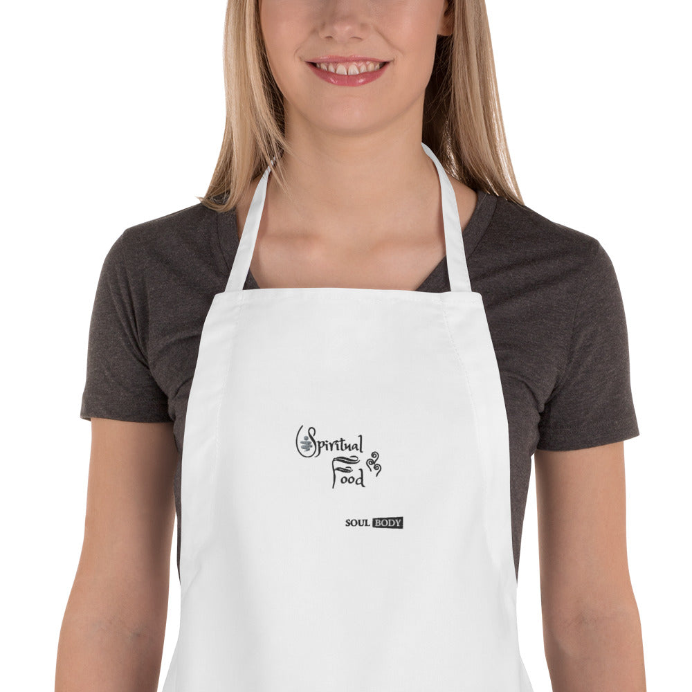 Spiritual Food Embroidered Apron