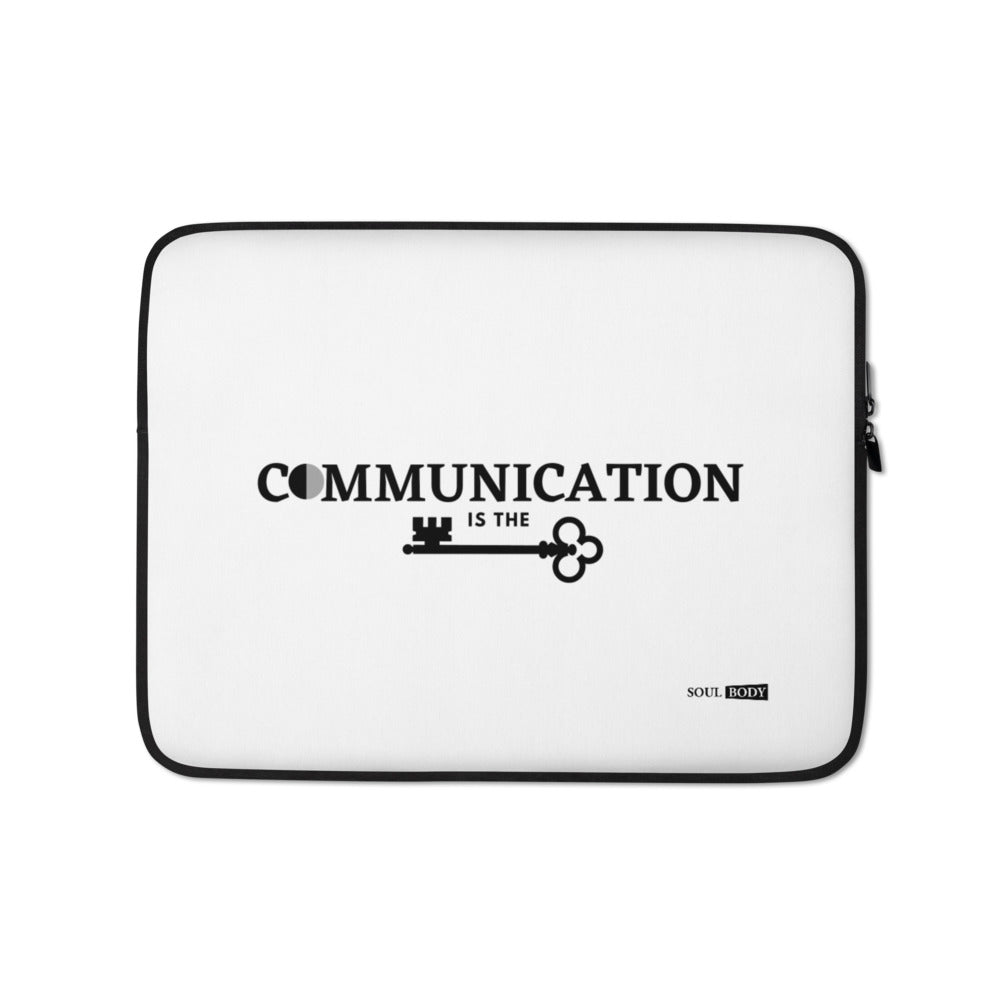 Communication is the key Laptop Sleeve