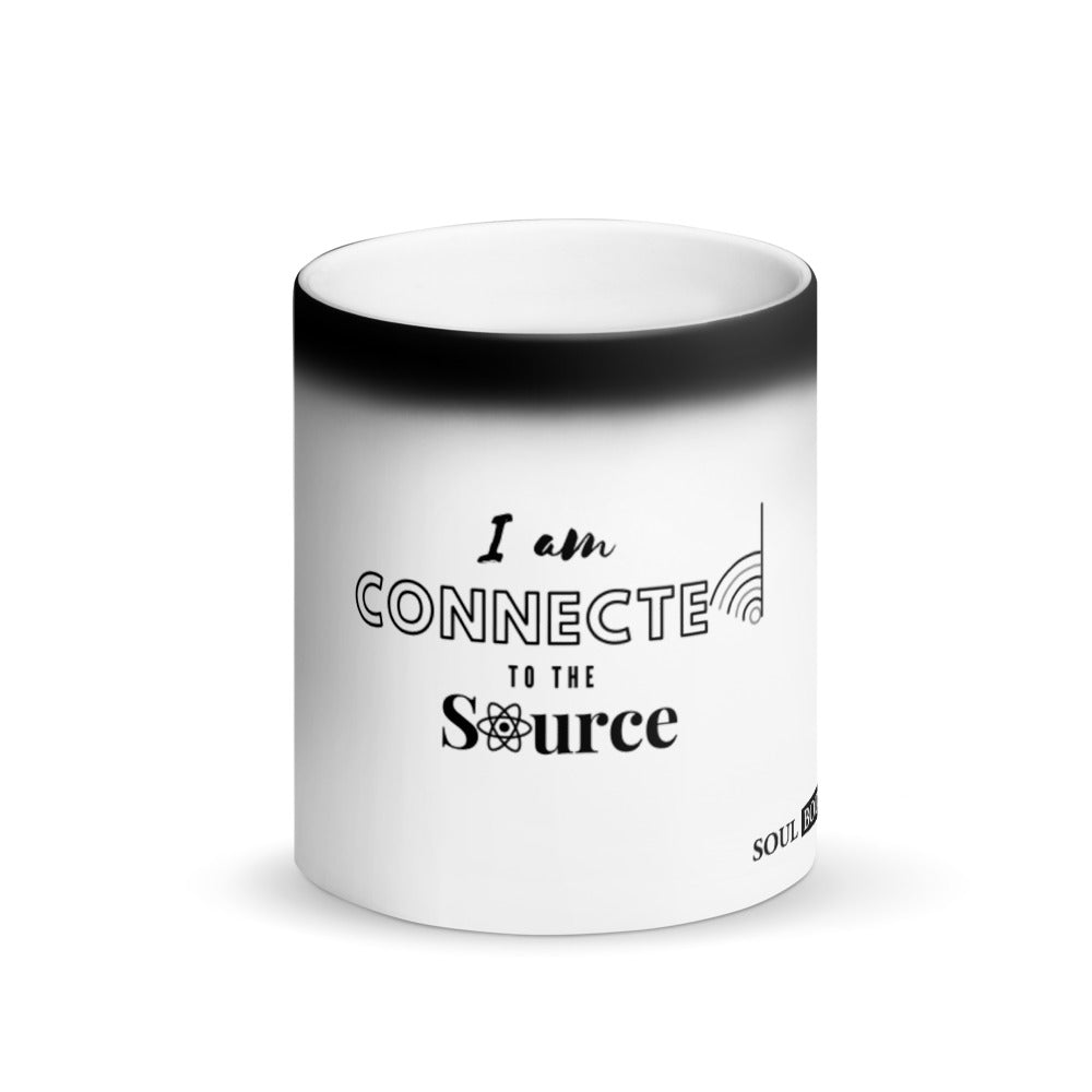 Connected to Source Matte Black Magic Mug