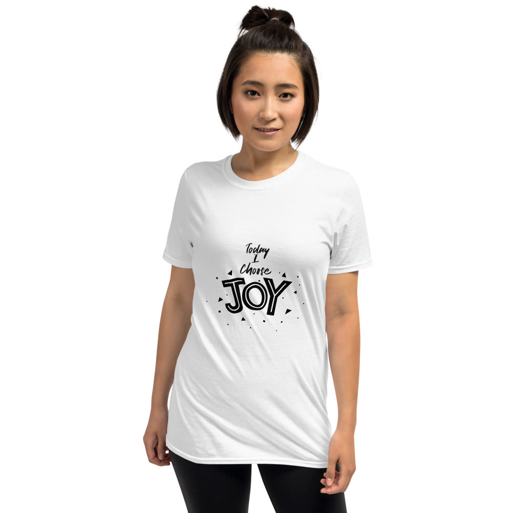 Today I Choose Joy Printed White Short-Sleeve Women T-Shirt