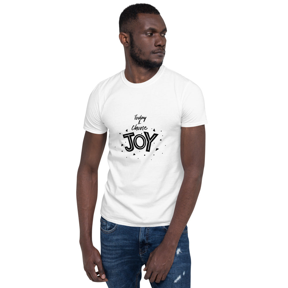 Today I Choose Joy Printed White Short-Sleeve Men T-Shirt