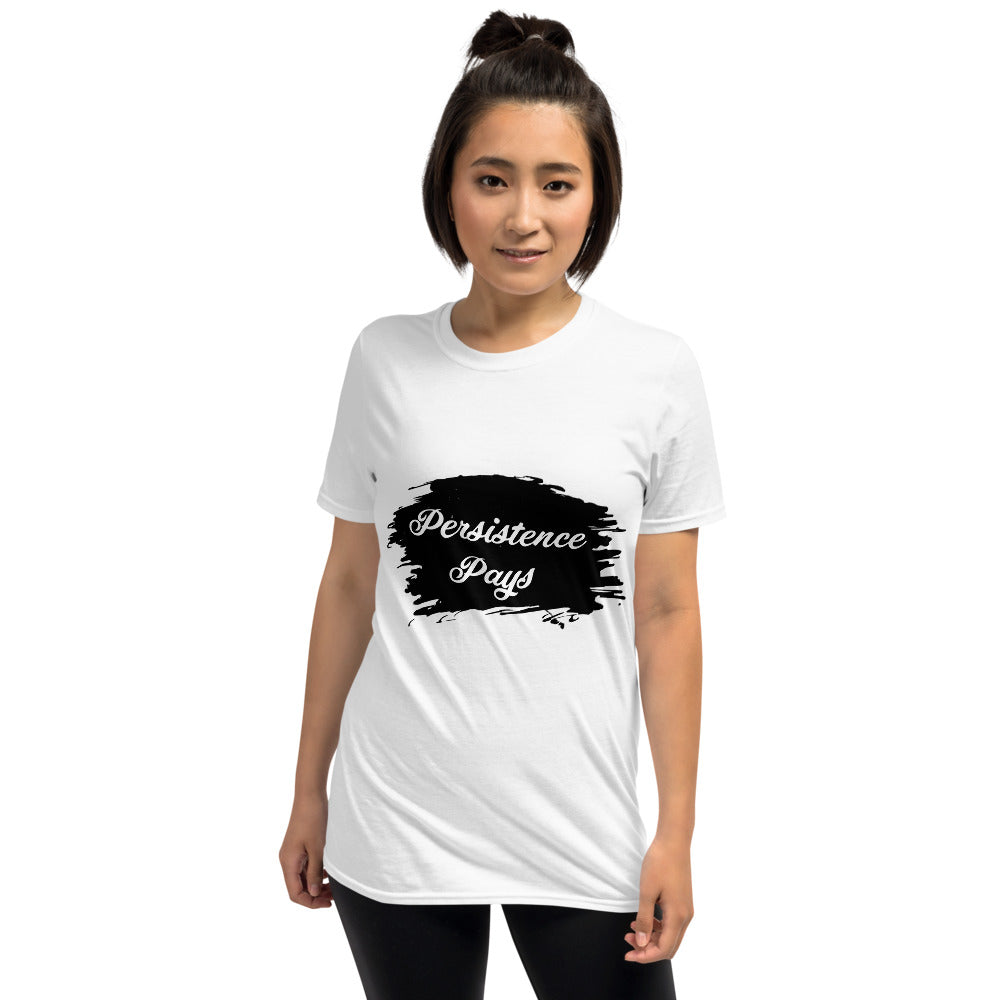 Persistence Pays Printed Short-Sleeve Women White T-Shirt