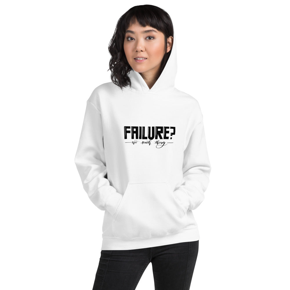 Failure No Such Things Printed Women White Hooded Sweatshirt
