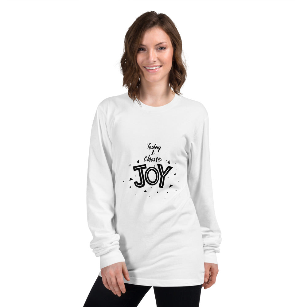 Today I Choose Joy Printed Women White Long sleeve t-shirt