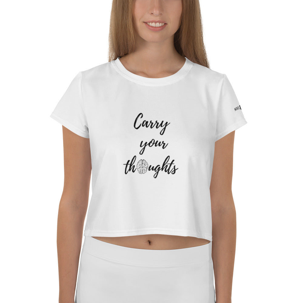 Carry your Thoughts All-Over Print Crop Tee