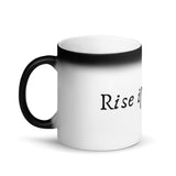 Rise in Love Matte Black Magic Mug