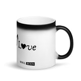 Rise in Love Matte Black Magic Mug