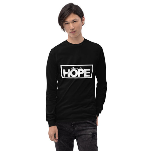 There is Hope Printed Men Black Long Sleeve T-Shirt