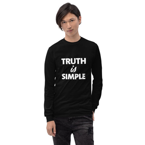 Truth is Simple Printed Men Black Long Sleeve T-Shirt