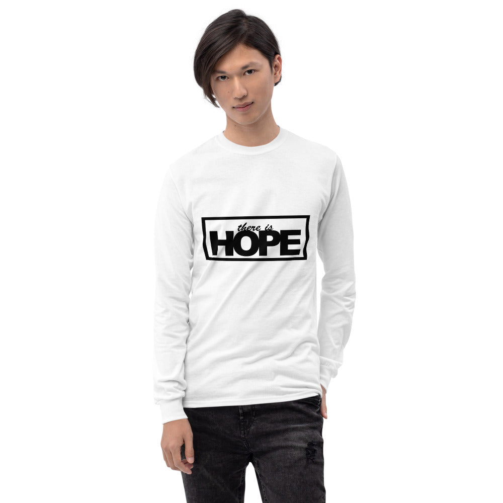 There is Hope Printed Men White Long Sleeve T-Shirt