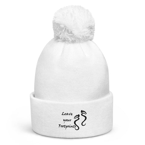 Leave Your Footprints Pom pom beanie