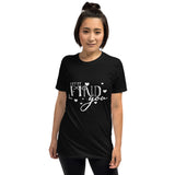 Let It Find You Printed Black Short-Sleeve Women T-Shirt