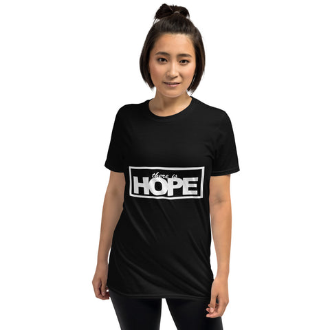 There is Hope Printed Black Short-Sleeve Women T-Shirt