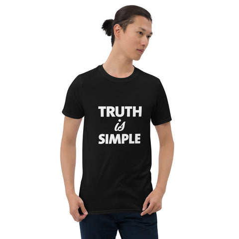 Truth is Simple Printed Short-Sleeve Men Black T-Shirt