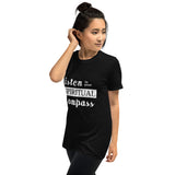 Listen To Your Spiritual Compass Printed Black Short-Sleeve Women T-Shirt