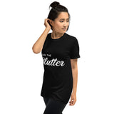 Clean The Clutter Printed Short-Sleeve Women Black T-Shirt