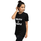 Truth is Simple Printed Short-Sleeve Women Black T-Shirt