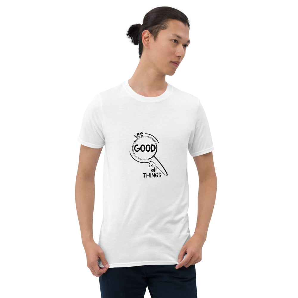 See Good In All Things Printed White Short-Sleeve Men T-Shirt