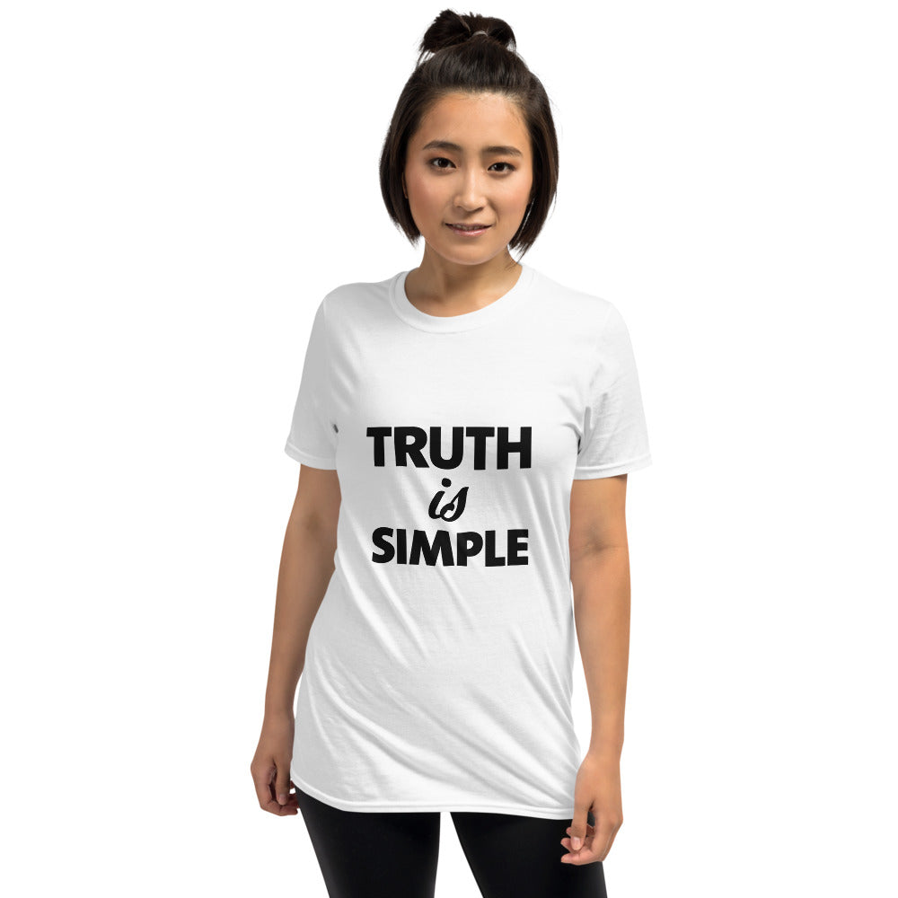 Truth is Simple Printed Short-Sleeve Women White T-Shirt