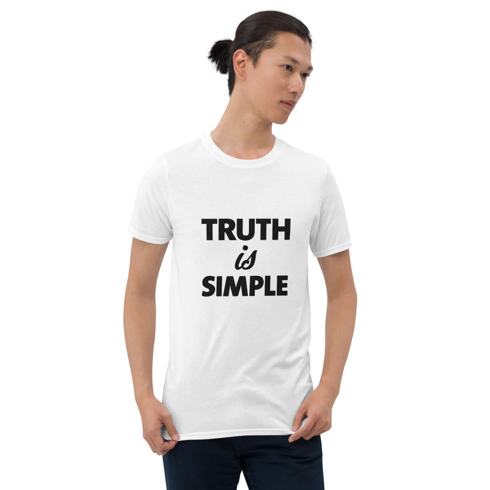 Truth is Simple Short-Sleeve Men White T-Shirt