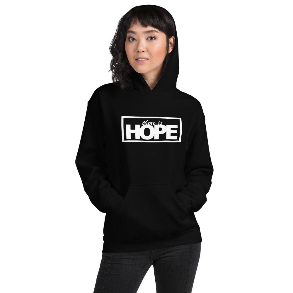 There is Hope Printed Women Black Hooded Sweatshirt