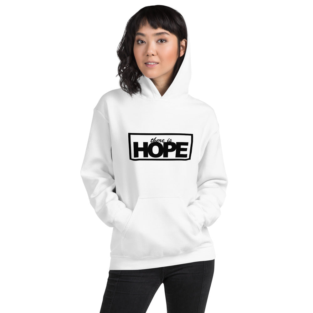 There is Hope Printed Women White Hooded Sweatshirt