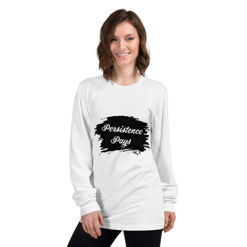 Persistence Pays Printed Women White Long sleeve T-shirt