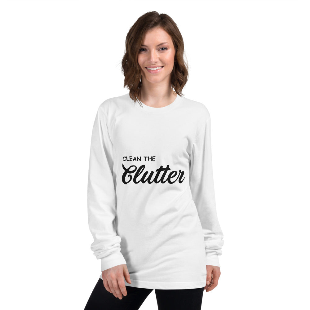 Clean The Clutter Printed Women White Long sleeve t-shirt