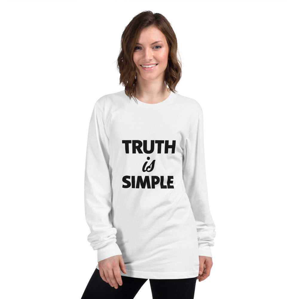 Truth is Simple Printed Women White Long sleeve T-shirt