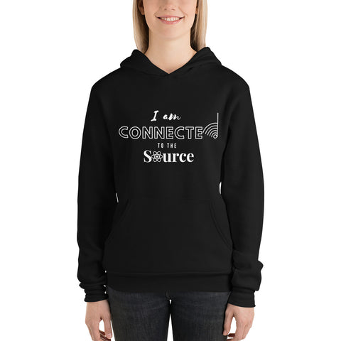 Connected to Source Black women hoodie