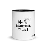 Life is Beautiful Mug with Color Inside