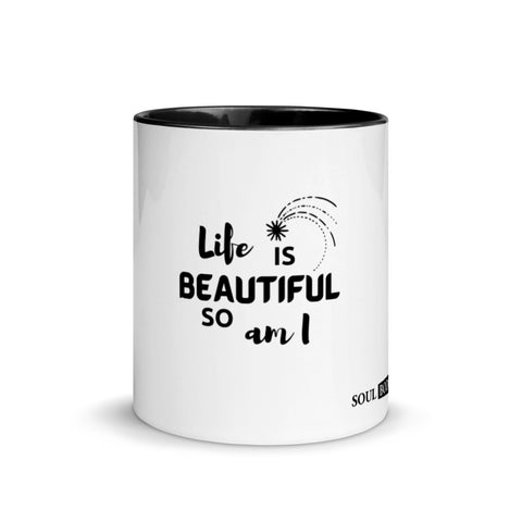 Life is Beautiful Mug with Color Inside